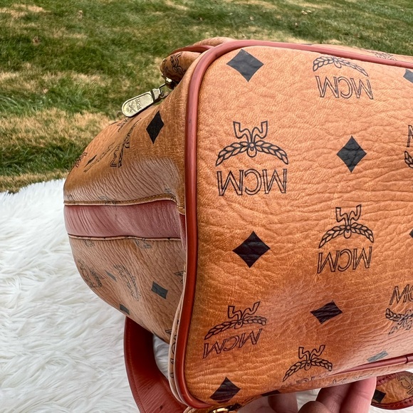 MCM Visetos Cognac Backpack - Picture 6 of 14